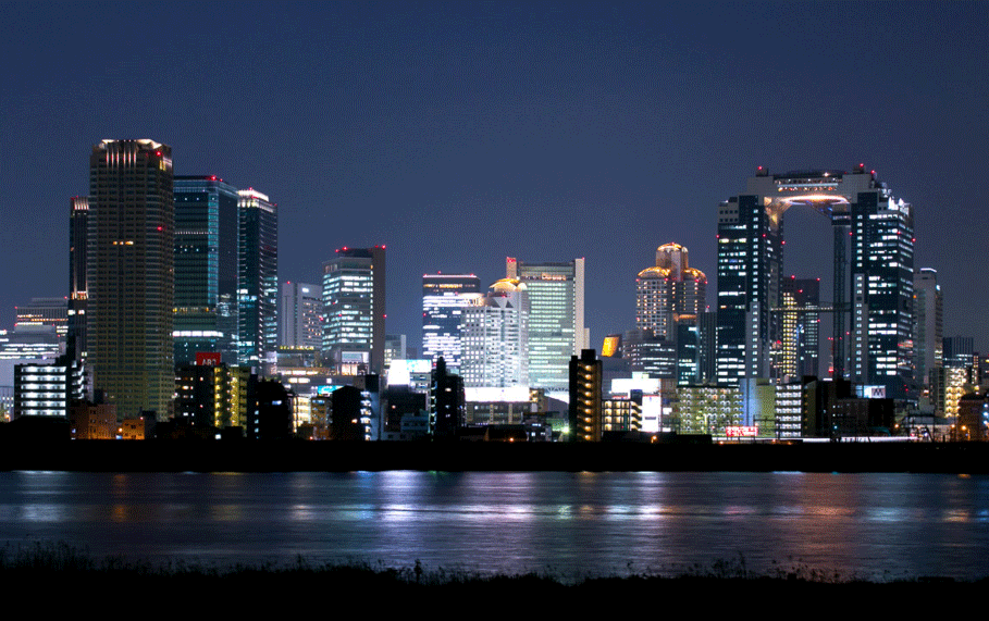 大阪夜景淀川